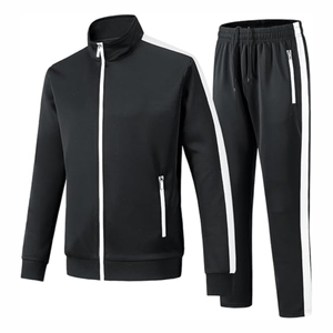 Ensemble de survêtement en coton personnalisé OEM avec broderie, unisexe, sweat-shirt et pantalon en molleton épais, deux pièces - Product Image 1