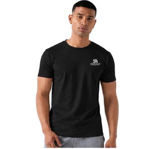 Camiseta Negra de Manga Corta y Cuello Redondo para Hombre, Suave, Informal, Básica, para Uso Diario, Moda Urbana, Ropa Personalizada - Product Image 1