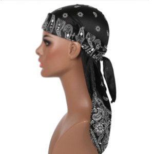 Silk Black Bows Printed Luxury Skin Friendly Long Bandana Scarf Unisex Fashion Accessory Casual Wear All Season Headwear - Product Image 1