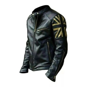 Chaqueta de Cuero para Hombre con Logotipo de Marca Moderna, Cuello Alto, Color Liso, Casual, Invierno, Impermeable, Transpirable, Nueva, Confiable - Product Image 2