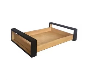 Bandeja de madera para servir en la cocina, mesa de desayuno, bandeja para servir comida en el hogar, restaurante, hotel, catering, bandeja de madera. - Product Image 3