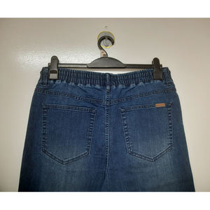 Pantalon long en denim pour homme avec tissu extensible confortable, coutures durables, coupe slim moderne, parfait pour les tenues décontractées, look de bureau - Product Image 5