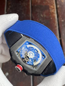 Montre mécanique automatique pour homme de marque haut de gamme, cadran squelette, mouvement tourbillon, luxe, fibre de carbone, 20 mm - Product Image 5