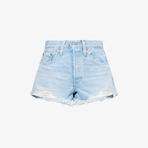 Women's Elegant Summer Mid <b>Waist</b> Denim Shorts Custom Boyfriend <b>Jeans</b> Design Premium Quality Washed Technique Formal Eco-Friendly - Product Image 3