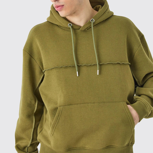 Conjunto Deportivo CRESTLINE INDUSTRY Unisex, Color Verde Oliva, con Capucha, de Poliéster/Algodón, Felpa, Manga Larga, Corte Holgado, Informal, Color Sólido - Product Image 3