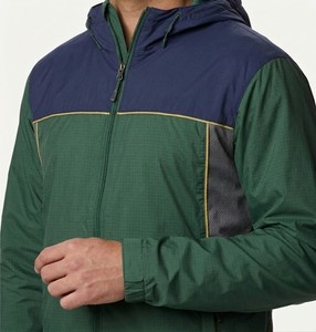Men's <b>Lightweight</b> Hooded Windbreaker Waterproof Full Zip Sport <b>Jacket</b> Green Blue Contrast Outdoor Hiking <b>Running</b> Apparel 2026 - Product Image 6
