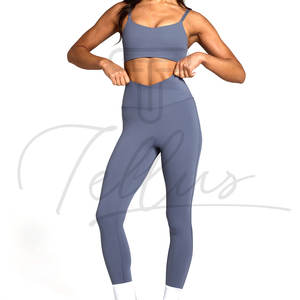 Ropa deportiva para mujer, conjunto de yoga, ropa deportiva para gimnasio, sujetador deportivo y leggings, conjunto de yoga de 3 piezas - Product Image 2