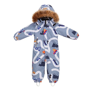 Fabricantes de Ropa, Overoles Gruesos de Invierno Personalizados para Niños Pequeños, Trajes de Nieve para Niñas, Traje de Esquí para Niños - Product Image 3