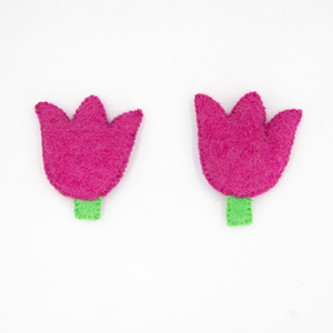 ดอกทิวลิปทำมือจากผ้าสักหลาด – ของตกแต่งพวงมาลัยฤดูใบไม้ผลิและฤดูร้อน, ของตกแต่งดอกไม้จากผ้าสักหลาด, งานฝีมือที่เป็นมิตรต่อแรงงานและมีคุณค่าทางสังคม - Product Image 1