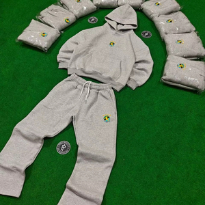 บริการ OEM ชุดวอร์มพรีเมียมผู้ชายผ้าฝ้ายหนานุ่มทรงโอเวอร์ไซส์สำหรับฤดูหนาวปี 2026 ชุดพื้นฐานคุณภาพสูง ไซส์พลัส ขายส่ง - Product Image 1