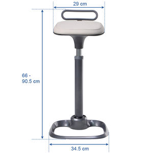 Tabourets de bar de luxe pivotants avec dossier, hauteur comptoir - Product Image 2