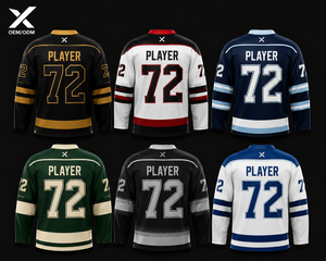 Camisetas de Hockey sobre Hielo X Sports City, Cuello en V, Sublimadas, Transpirables, de Secado Rápido, 100% Poliéster, para Hombre Adulto, Sin Mangas, OEM/ODM - Product Image 2