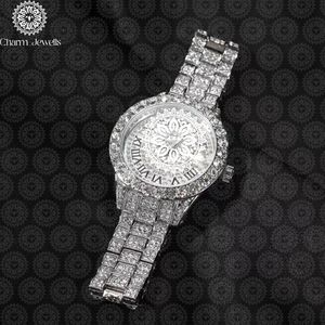 Montre de luxe Charm Jewells en acier inoxydable, boîtier de 38 mm, mouvement mécanique, cadran en cristal saphir, bracelet de mode pour homme de 20 mm, date automatique - Product Image 1
