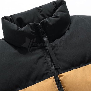 <b>Lightweight</b> Breathable Canvas & Nylon Casual Winter <b>Gilet</b> Vest Insulated Padding Full Zip Front Outdoor Activities Daily Wear - Product Image 3