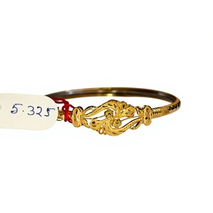 Elegant 22K Solid Gold Leaf Floral <b>Bangle</b> for Women 916 Purity Gold <b>Bracelet</b> Traditional Fine Jewelry Bridal Gift - Product Image 2