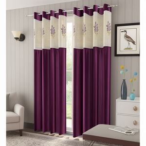 Cortina de Ventana Moderna con Bordado Floral NET PATCH de 4x5 Pies, Panel de Poliéster Opaco para Hogar u Hotel - Product Image 3