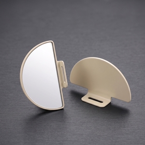 Miroir d'inspection pour technicien en cils, miroir pour extensions de cils en acier inoxydable avec verre à vision cristalline, miroir à cils pour volume - Product Image 1