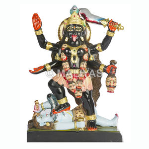 Murti de Mármol Mahakali |   Estatua de Kali Maa de Mármol Premium para el Hogar y el Templo – Maliyas - Product Image 1