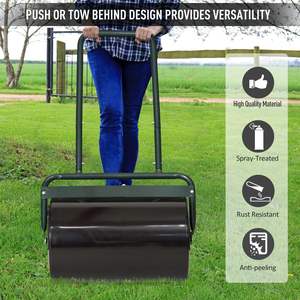 ลูกกลิ้งสนามหญ้า20นิ้วสำหรับใช้ในสวนแบบผลัก/ลากหลังด้วยน้ำหรือทรายใช้ง่ายอุปกรณ์สำหรับสวน - Product Image 4