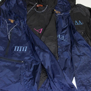 Sorority Women's Navy Blue Quarter-Zip Windbreaker <b>Jacket</b> With Embroidered Logo Front Pocket Zip Closure <b>Lightweight</b> Outdoor - Product Image 6