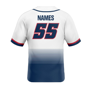 Maillot de baseball professionnel personnalisé, T-shirt d'équipe imprimé, Uniforme sportif respirant en polyester, Vêtements de sport en gros OEM ODM - Product Image 2