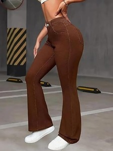 Luxury Designer <b>Boot</b> Cut Vintage Washed Denim Jeans-Runway Fashion Week Editorial Avant-garde Cotton - Product Image 2