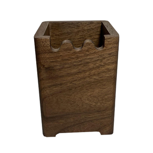Wholesale Brown Wooden Storage Box Handmade Wood Art Decoration Handicraft Wood Pencil Holder Office Desk <b>Organizer</b> Case - Product Image 2