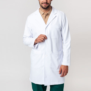 Blouse de laboratoire blanche à manches longues, coupe confortable, qualité supérieure, avec poches spacieuses, vêtements de protection médicale, blouses de médecin - Product Image 4