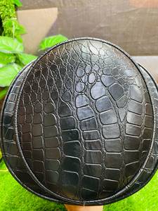 Sombrero Vaquero de Cuero Negro con Grabado de Cocodrilo, Estilo Fedora Occidental para Adultos - Product Image 5