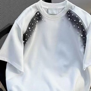 เสื้อยืดโอเวอร์ไซส์ลายปักคริสตัลวิบวับ ล้างสีแบบแอซิดวอช  งานปักลูกปัด  ผ้าฝ้าย 100% สำหรับผู้ชาย  ลดราคาพิเศษ - Product Image 4