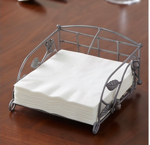 Porte-serviettes en métal avec motif floral, design moderne, sur pied, parfait pour une utilisation sur table, ustensiles de cuisine, usage domestique et hôtelier - Product Image 5