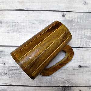Chope à bière en bois artisanale, style Viking rustique, cadeau pour témoin de mariage, cadeau pour papa, tasse médiévale en bois - Product Image 5