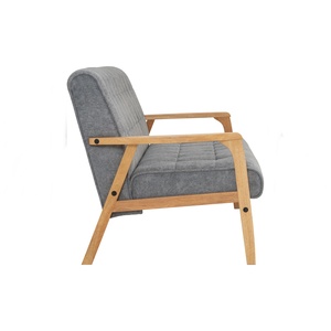 3-Seater Pet-Friendly Sofa Natural <b>Oak</b> Finish Malaysian <b>Oak</b> Solid Wood <b>Frame</b> Scratch-Resistant Fabric Couch for Families - Product Image 3