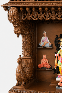 Latest Teak Wooden Pooja Mandir Designs Teak Wood Pooja Mandir Manufacturer & Export Unit Wholesale Wooden <b>Temple</b> Supplier - Product Image 3