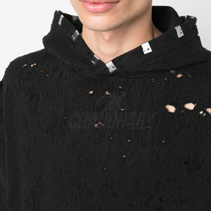 Sudaderas con Capucha de Diseño Desgastado, Ajuste Cómodo, Tela Suave Premium, Diseño Ligero, Estilo Urbano Moderno - Product Image 5