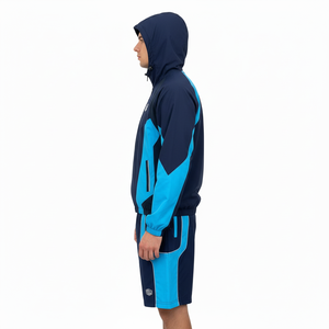 Sustainable Lightweight Printed Track Suit Breathable Nylon Zip Windbreaker <b>Jacket</b> Shorts Crinkle 2-Piece <b>Summer</b> Casual - Product Image 3