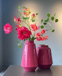 แจกันส่องแสงเหล็กเคลือบสีขาว M D. 14ซม. ความสูง: 28ซม. - Product Image 5