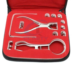 Kit de Instrumentos Quirúrgicos Dentales Manuales de Acero Inoxidable con Empuñadura Moleteada Plateada, Clase I, Certificado CE - Product Image 3