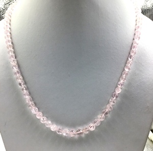 Cuentas facetadas de morganita rosa natural para la elaboración de joyería fina, collar de piedras preciosas - Product Image 2