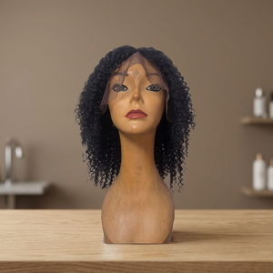 Peluca de Encaje Completo, Cabello Indio Remy Largo y Negro Natural, Base de Encaje con Cabello de Bebé, Encaje Transparente, 200% de Densidad, Sin Pegamento, Tamaño Promedio - Product Image 1