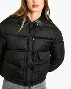 Vêtements pour femmes en gros : Fabricants de manteaux et vestes d'hiver matelassés personnalisés pour femmes avec col - Product Image 4