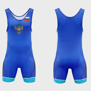 Maillot de lutte personnalisé pour hommes, logo frontal, 200 GSM, Spandex Polyester, uniforme professionnel d'équipe, durable, coupe ajustée/décontractée - Product Image 5