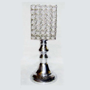 Luxury Silver Crystal Beaded Candelabra Centerpiece For Wedding Table Decoration Handmade Metal <b>T</b>-<b>Light</b> <b>Candle</b> Holder And Decor - Product Image 6