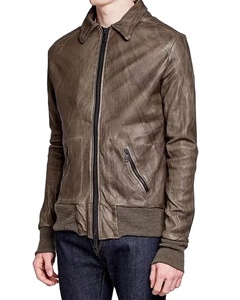 <b>Brown</b> Shirts Collar Casual Wholesale <b>Leather</b> <b>Jackets</b> Vintage stylish <b>Jacket</b> Custom Men's Fashionable Top <b>Leather</b> <b>Jackets</b> - Product Image 2