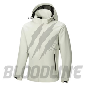 Veste imperméable à capuche pour homme, manches longues, noire, impression par sublimation, vêtements d'extérieur pour l'hiver - Product Image 3