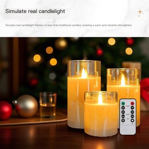 TOOWIN Nuevo Soporte para Lámpara de Vidrio LED con Mecha Patentada, Lámpara de Vela Electrónica, Luz Ambiental para Navidad y Halloween - Product Image 5