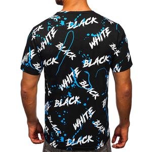 T-shirt en coton tricoté 100 % pour homme, coupe classique, personnalisable (taille, couleur, logo imprimé), style formel, faible MOQ, collection 2025 – Ventes Flash - Product Image 2