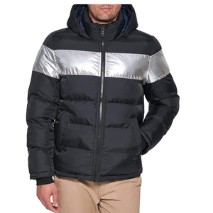 Factory Custom Matte Finish Hooded Puffer Jacket Men Plain Blank Heavyweight Winter <b>Coat</b> - Product Image 5