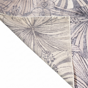 Tapis moderne en laine charbonnée ivoire, motif floral, tufté à la main, antidérapant, écologique, art botanique, épais, pour salon et chambre - Product Image 5