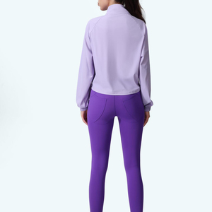 Slim Fit Yoga Stretchy <b>Workout</b> Running Track <b>Jackets</b> Long Sleeve Full Zip up Sports Thumb Holes Sport Gym <b>Jacket</b> Women - Product Image 2